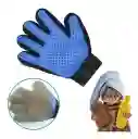 Guante Para Peinar Masajear Bañar Mascotas Perros Gatos Color Negro Con Azul