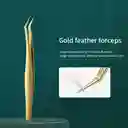 Pinza 3d Ruso Gold Para Pestañas Pelo A Pelo