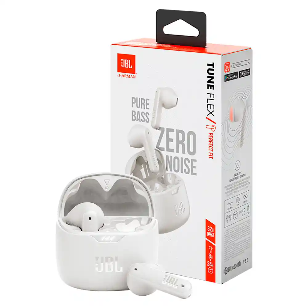 Audífonos Jbl Tune Flex Blanco (noise Cancelling)