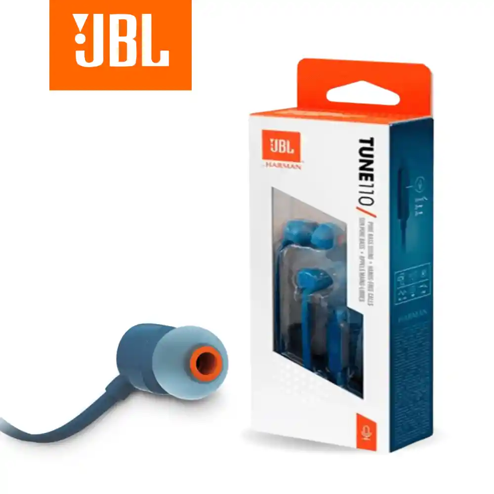Audifono Alambricos Jbl Tune 110 ( Azul )