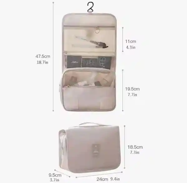Organizador De Viaje Neceser Cosmetiquera Bolso Para Aseo