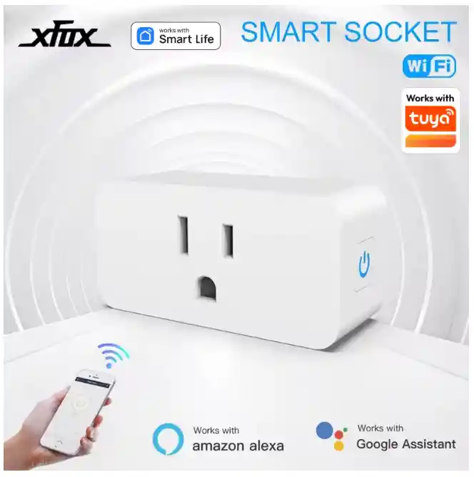 Enchufe Tomacorriente Inteligente Smart Plug Wifi Rectangulo