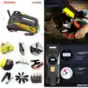 Inflador Compresor De Carro Con Linterna E Iniciador De Batería Kit Desvare Carro