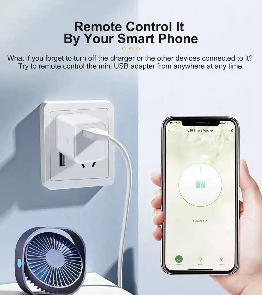 Adaptador Usb A Tuya Smart Wifi 5v 2a Adaptador Corriente