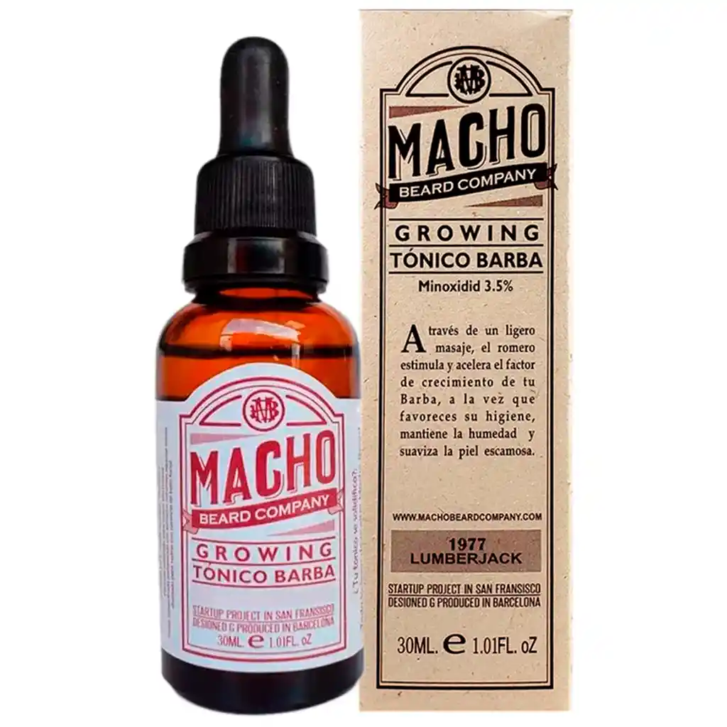 Tónico Macho Beard Company Crecimiento Barba Tratamiento