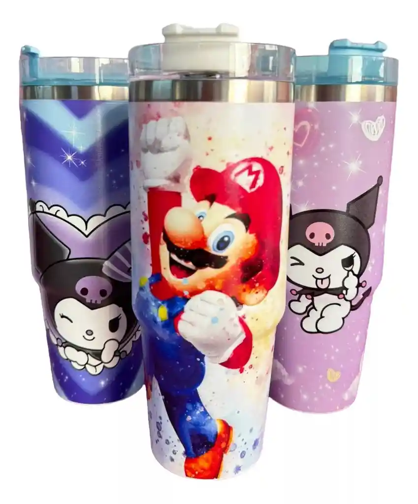 Termo Tipo Stanley 1 Litro - Mario Bros