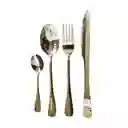 Set De Cubiertos 24 Plateados Piezas Con Soporte Acero Inoxidable