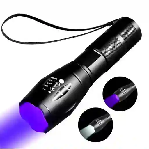 Linterna Luz Led Ultravioleta Uv Recargable Zoom 395nm