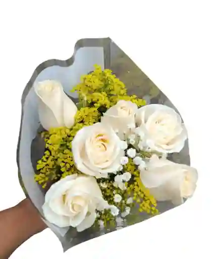 Ramo De Flores Más Chocolate+ Pin Feliz Dia De La Mujer