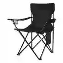 Silla Plegable Con Portavasos Camping Negro