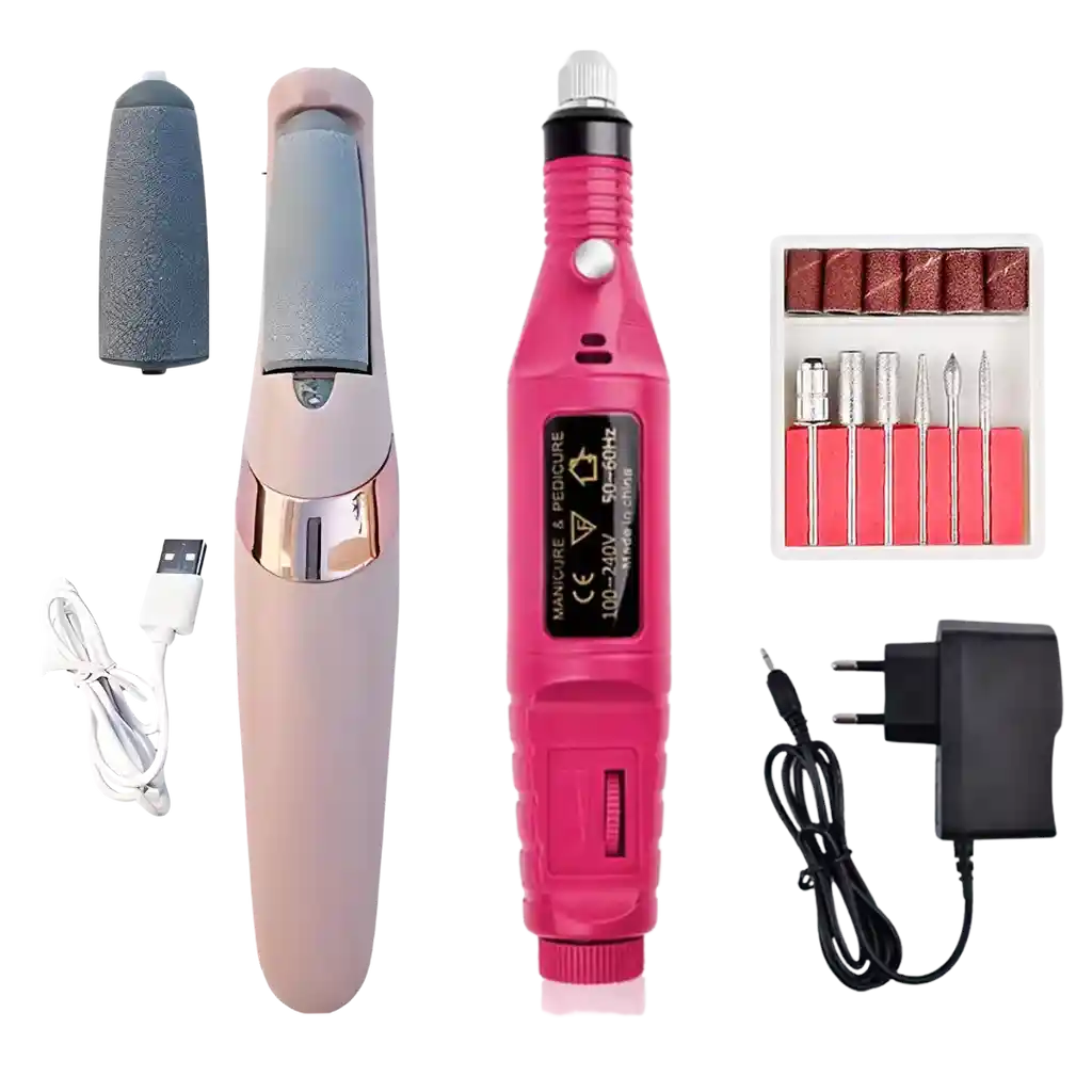 Kit De Pulidor De Uñas + Quita Callos Eléctrico