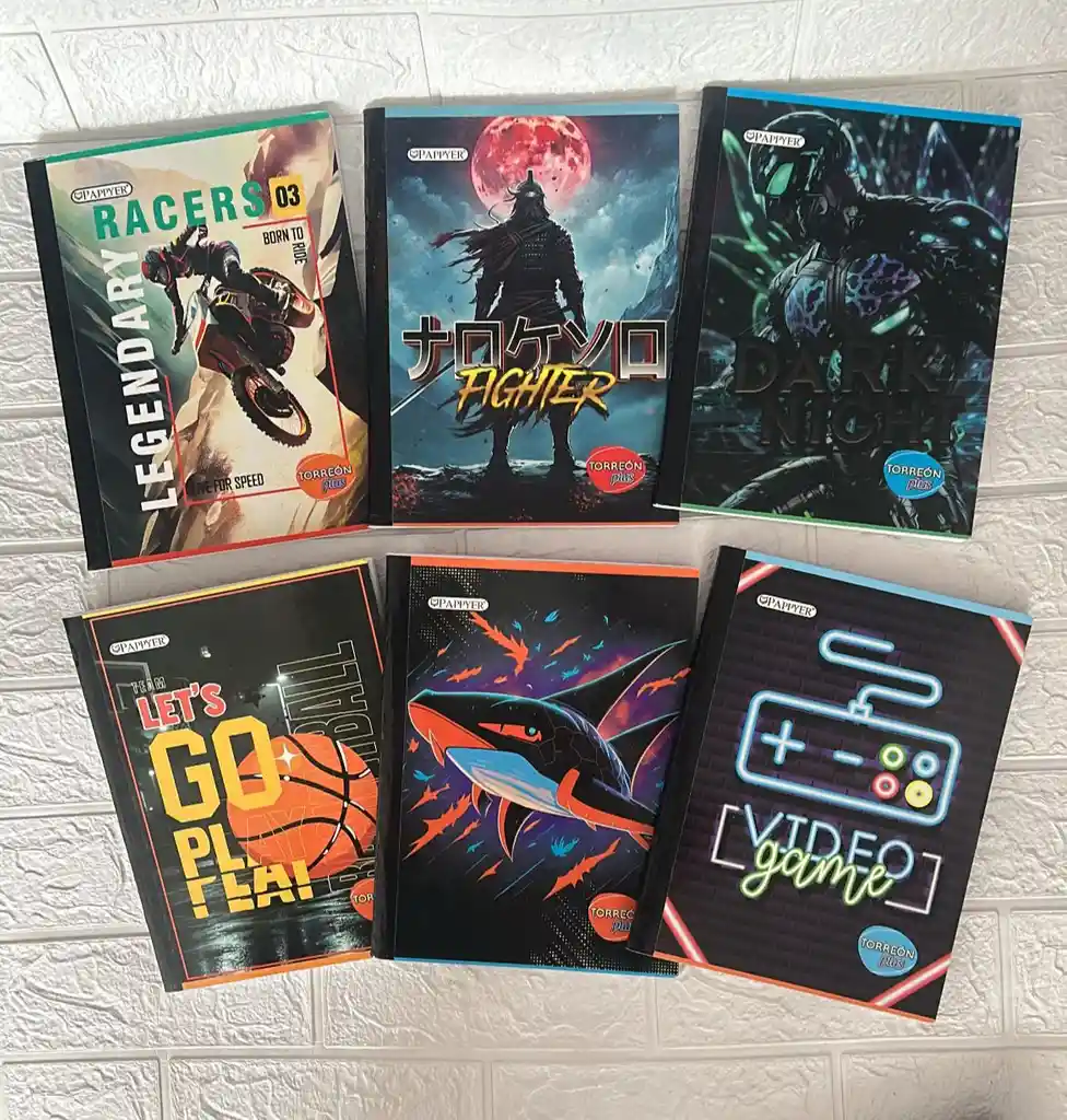 Cuaderno Cocido 100h Cuadros Niño Torreon Con Stickers