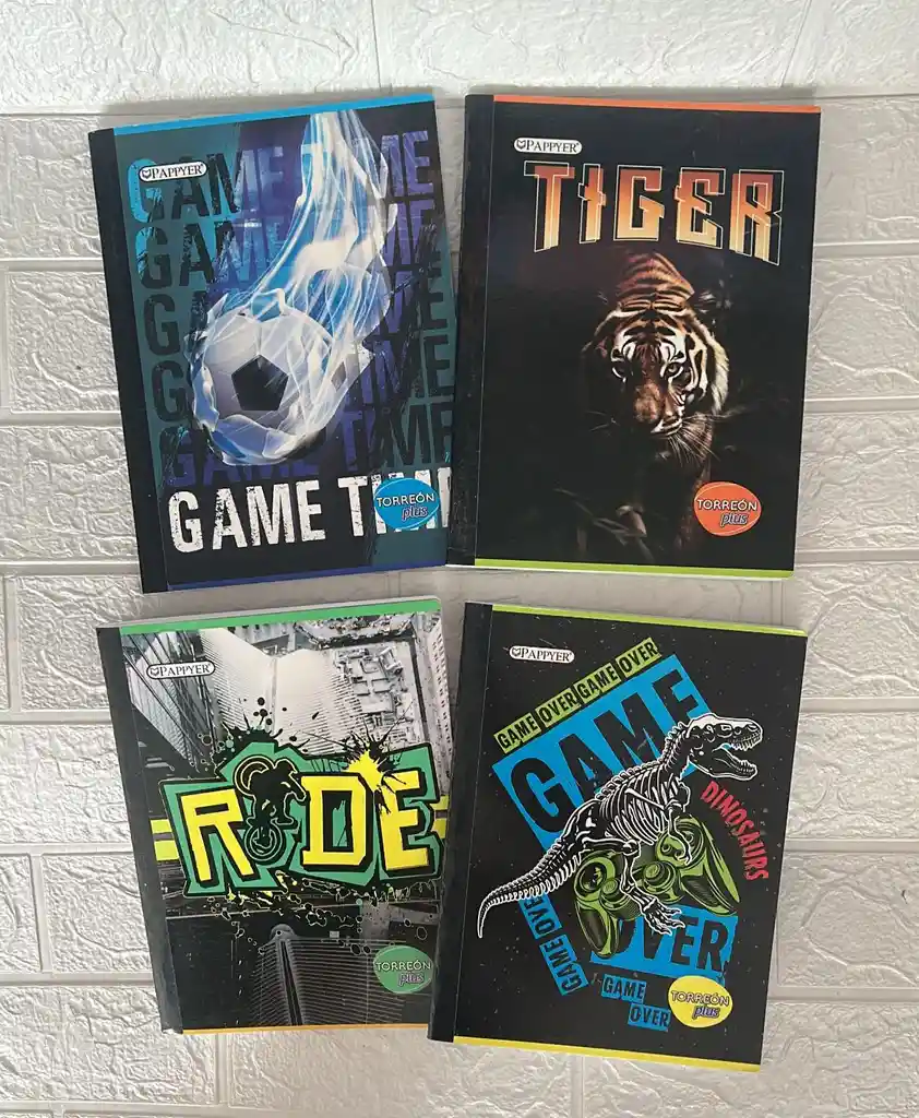 Cuaderno Cocido 100h Cuadros Niño Torreon Con Stickers