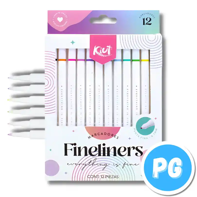 Paquete Micropunta Kiut X12 Unds Surtido Fineliners