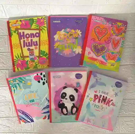 Cuaderno Cocido 100h Cuadros Niña Torreon Con Stickers