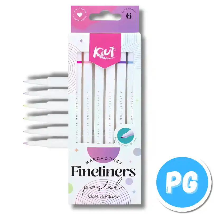 Paquete Micropunta Kiut X6 Unds Surtido Fineliners