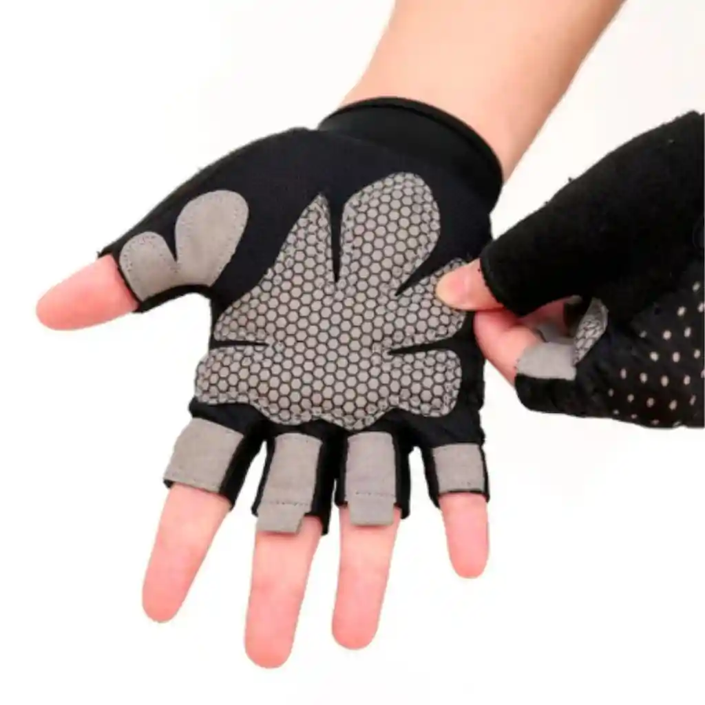 Guantes Medio Dedo Antideslizantes Ejercicio Deporte