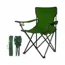 Silla Plegable Con Portavasos Camping Verde