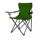 Silla Plegable Con Portavasos Camping Verde