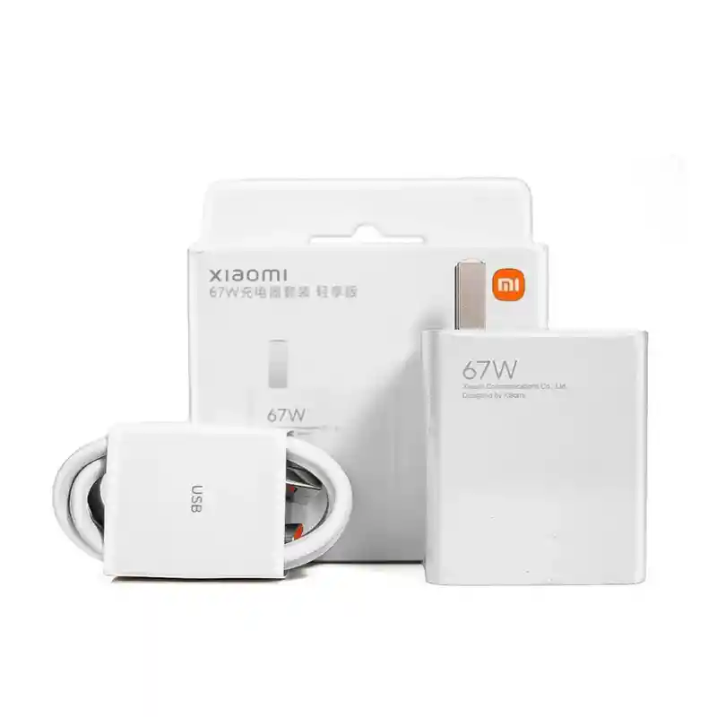 Kit Cargador Original Xiaomi 67w Carga Rápida Usb A Tipo C Con Cable Tipo C