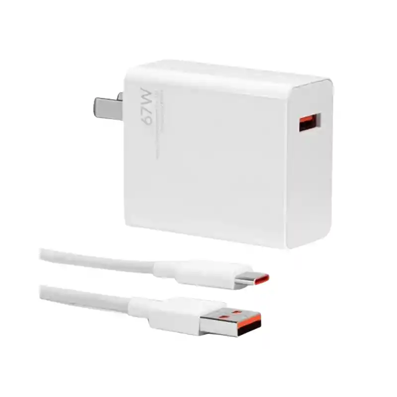 Kit Cargador Original Xiaomi 67w Carga Rápida Usb A Tipo C Con Cable Tipo C