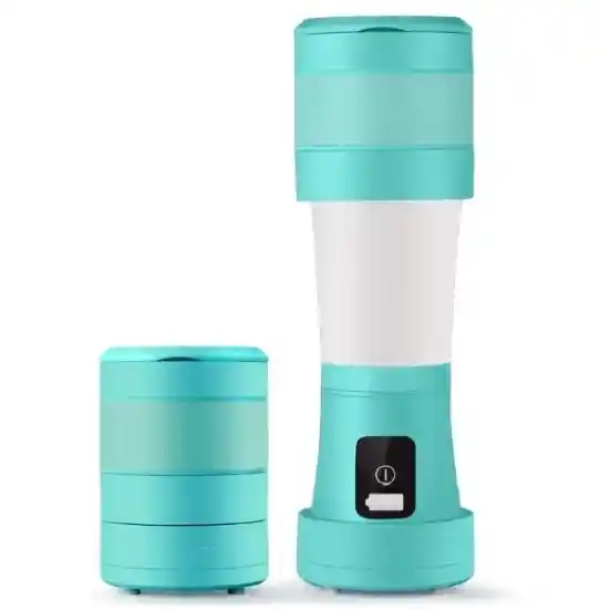 Mini Licuadora Plegable 450ml Celeste