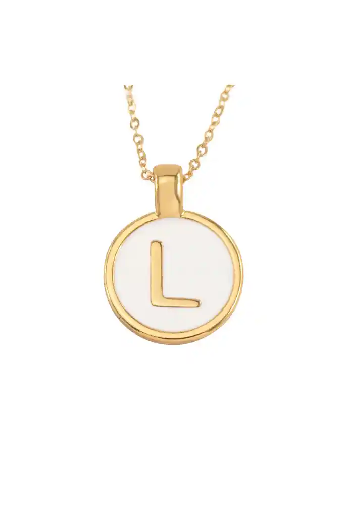 Ave María Cadena Con Dije Letra "l"