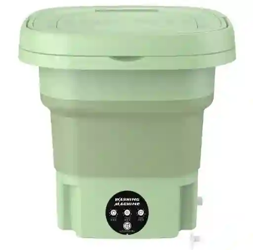 Mini Lavadora Portátil De Ropa Plegable Verde