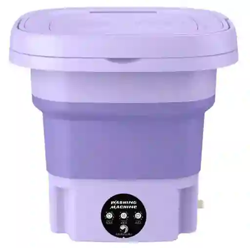 Mini Lavadora Portátil De Ropa Plegable Morado