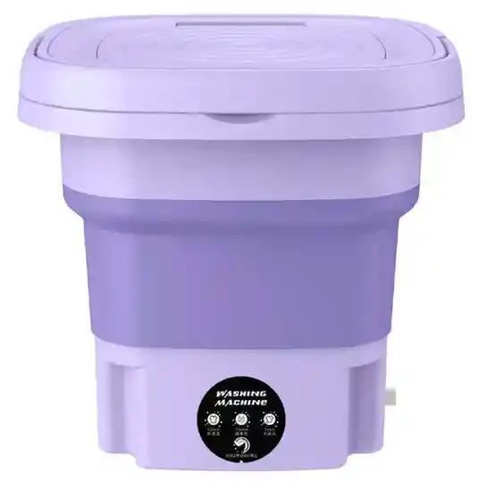 Mini Lavadora Portátil De Ropa Plegable Morado