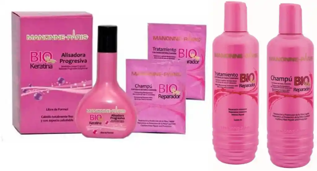 Keratina Kit Manonne-paris (biokeratina + Shampoo + Tratamiento)
