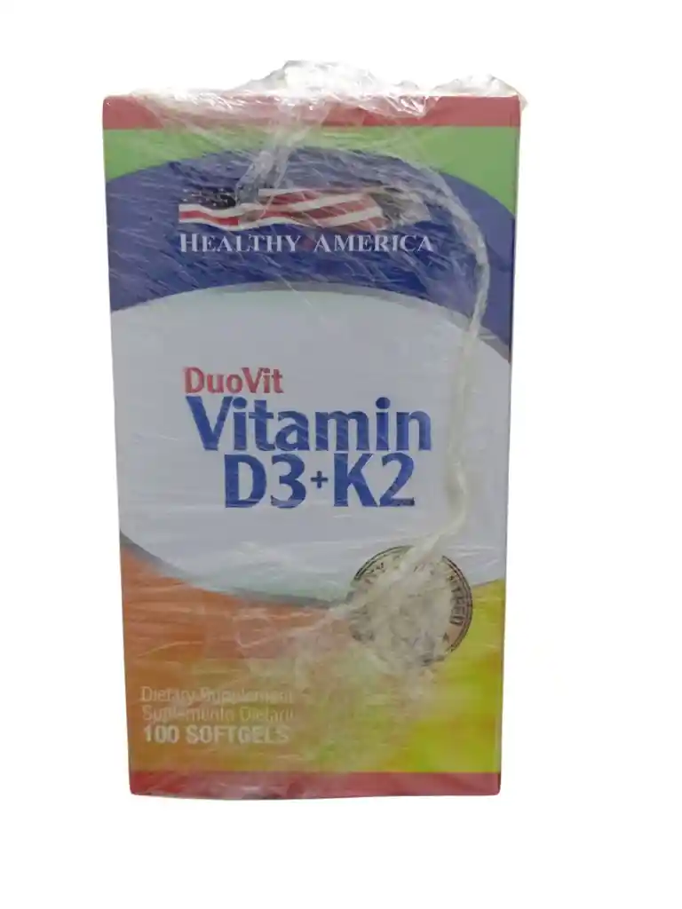 Vitamina D3 + K2 X 100 Softgels Healthy America