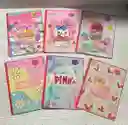 Cuaderno Cocido 50h Cuadros Niña Torreon Con Stickers