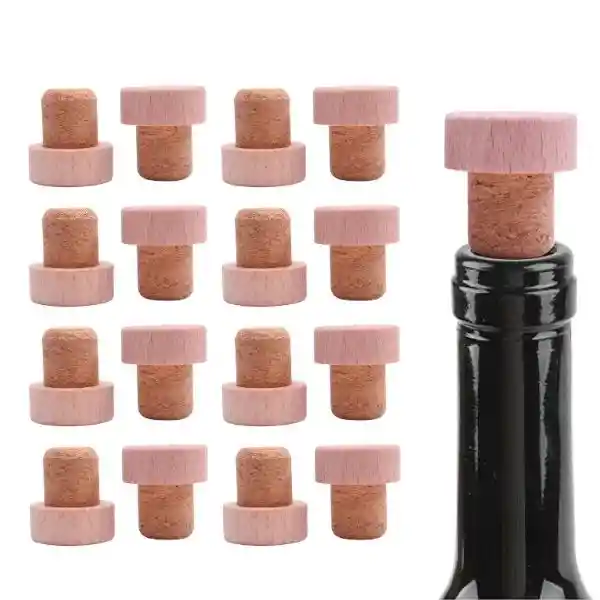 Tapones De Corcho California En Forma De T Para Botellas De Licor (set X 100 Unidad)