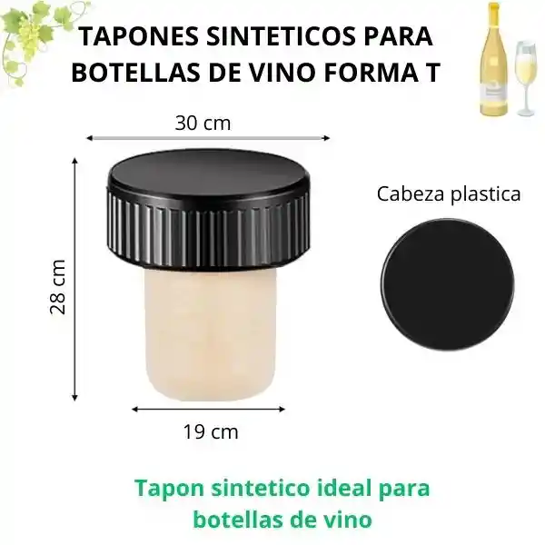 Tapones De Corcho Metropolitan En Forma De T Para Botellas De Licor (set X 500 Unidad)