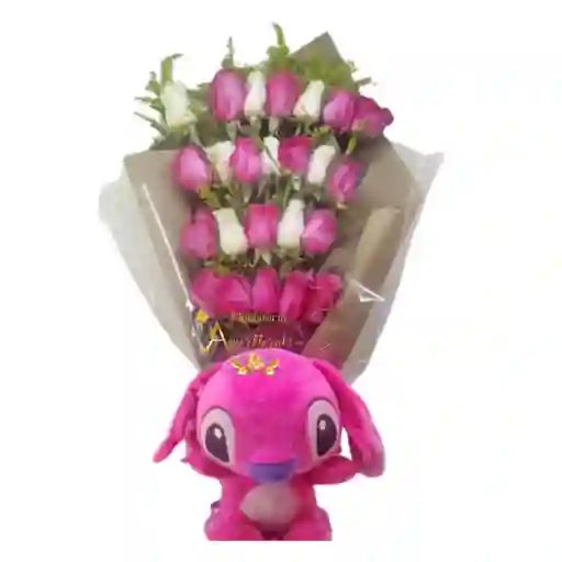 Bouquet De Rosas Eternas Y Chocolate
