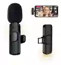 Microfono Corbatero Inalambrico K8 Compatible Con Usb Tipo C Color Negro