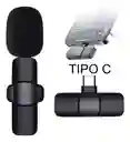 Microfono Corbatero Inalambrico K8 Compatible Con Usb Tipo C Color Negro