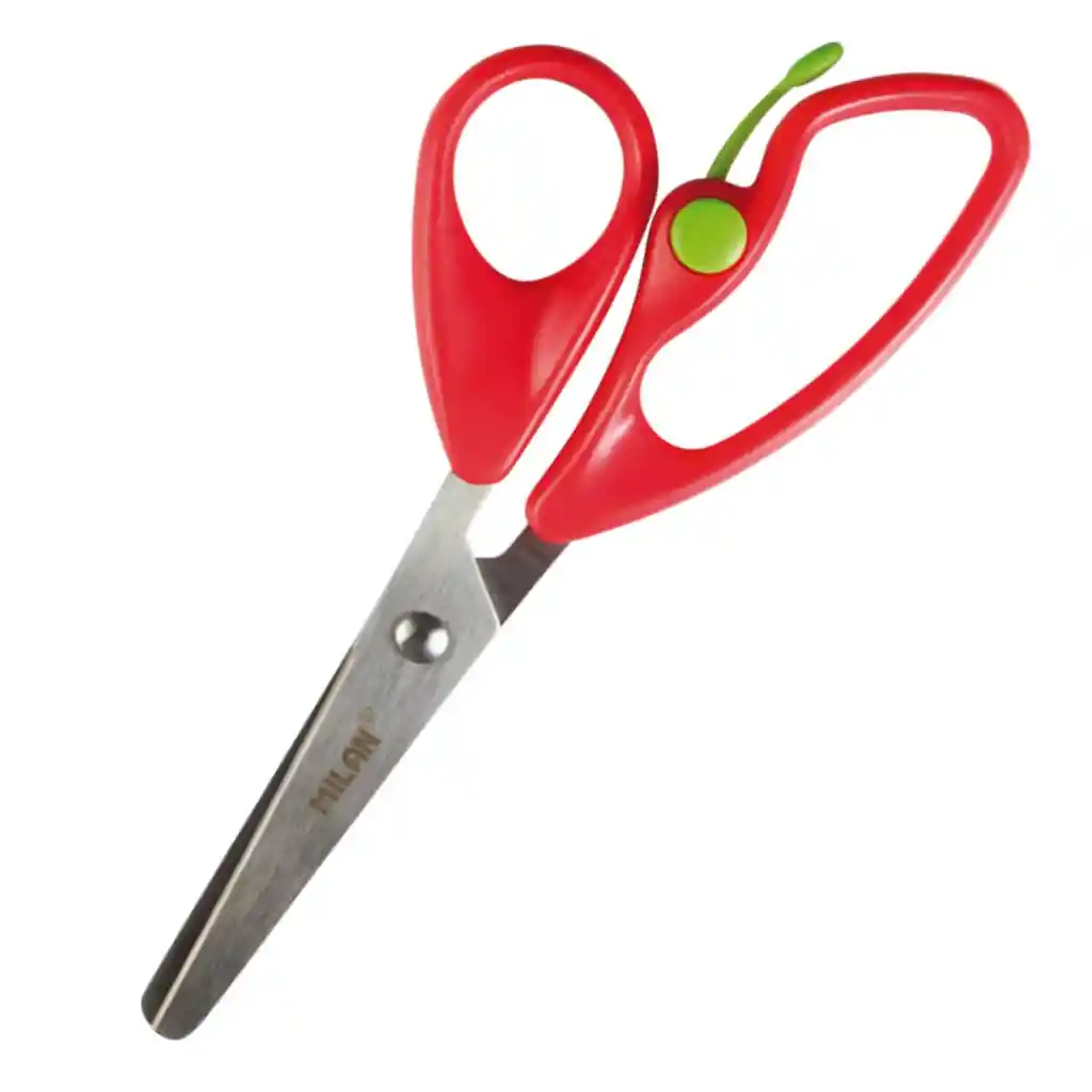 Tijeras Escolares Punta Redonda Con Retorno Milan - Rojo