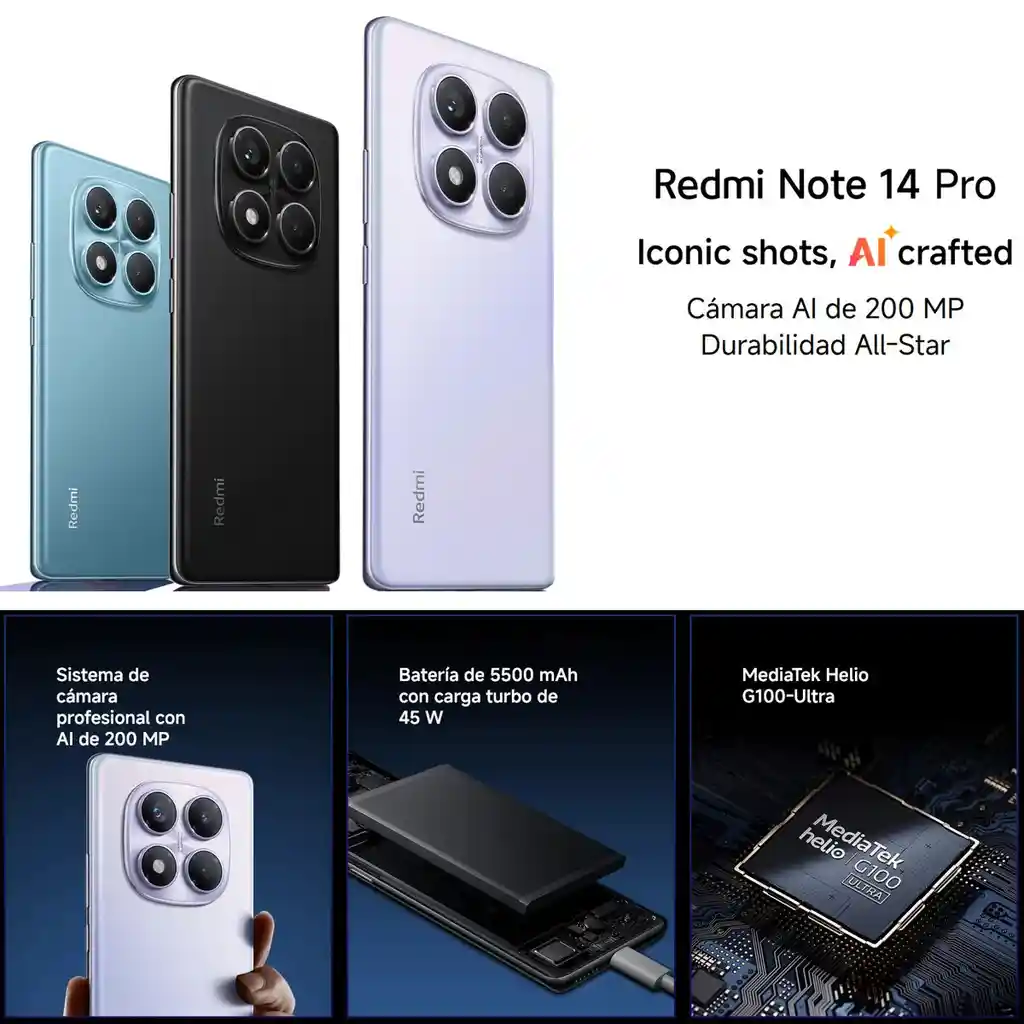 Celular Xiaomi Redmi Note 14 Pro Dual Sim 256gb /8gb, Lavanda