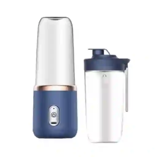 Licuadora Azul Doble Vaso Small Con Cuchillas De Acero Inoxidable