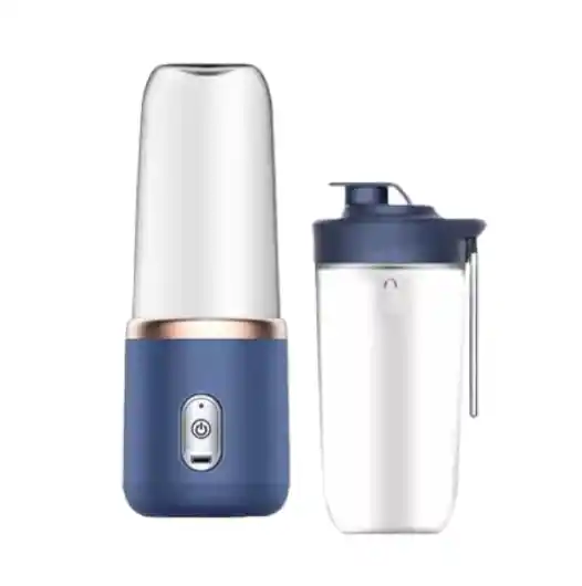 Licuadora Azul Doble Vaso Small Con Cuchillas De Acero Inoxidable