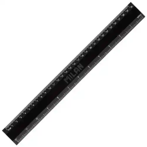 Regla Negra 30cm Milan