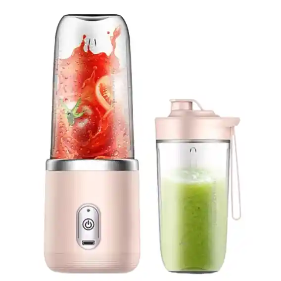 Licuadora Doble Rosado Vaso Small Potente Y Compacta