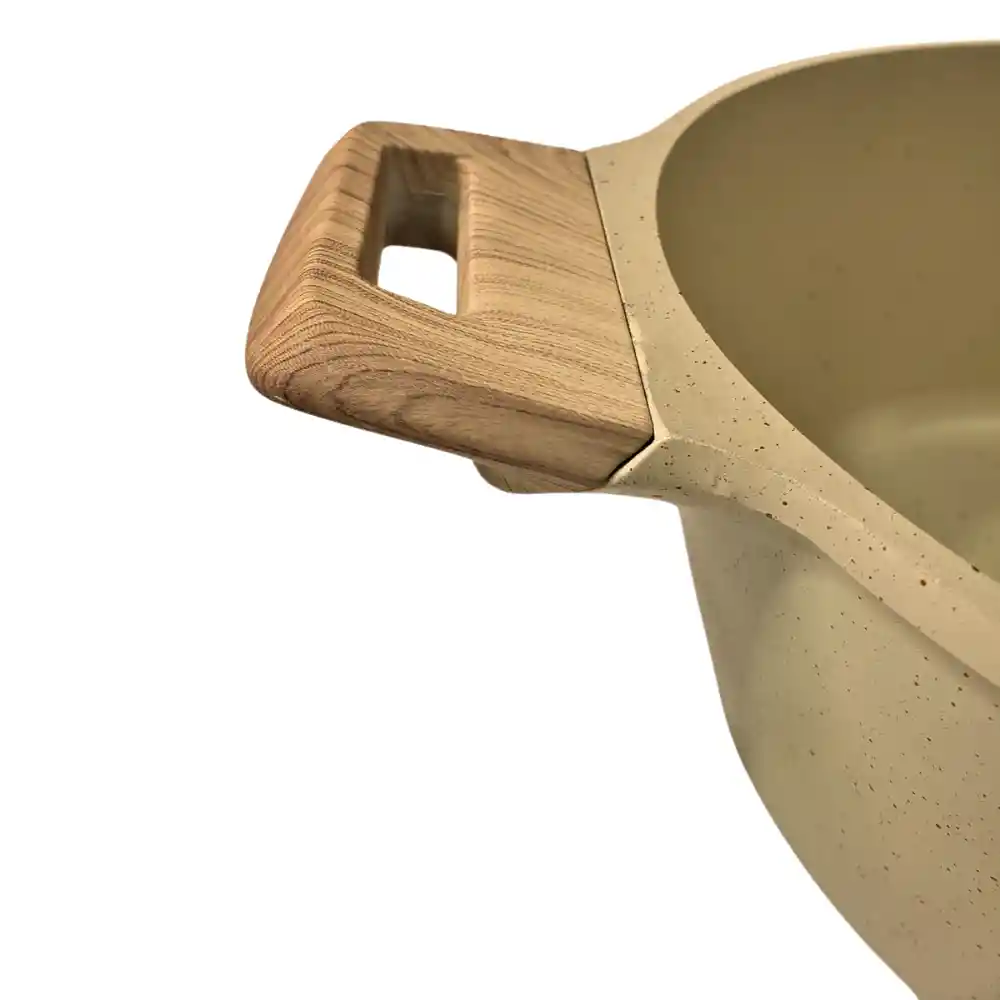Olla Mediana Antiadherente Revestimiento De Granito Aluminio 24cm