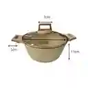 Olla Mediana Antiadherente Revestimiento De Granito Aluminio 24cm