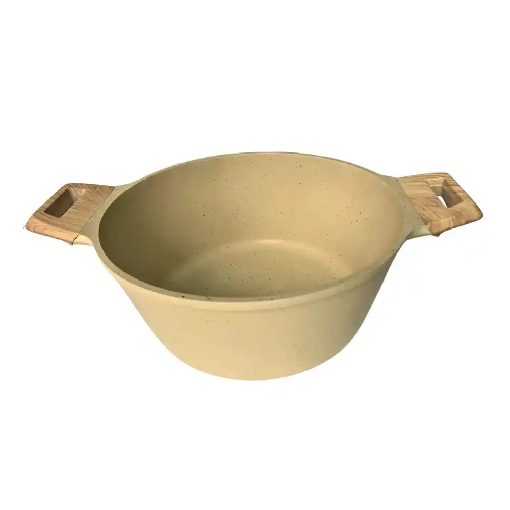 Olla Mediana Antiadherente Revestimiento De Granito Aluminio 24cm