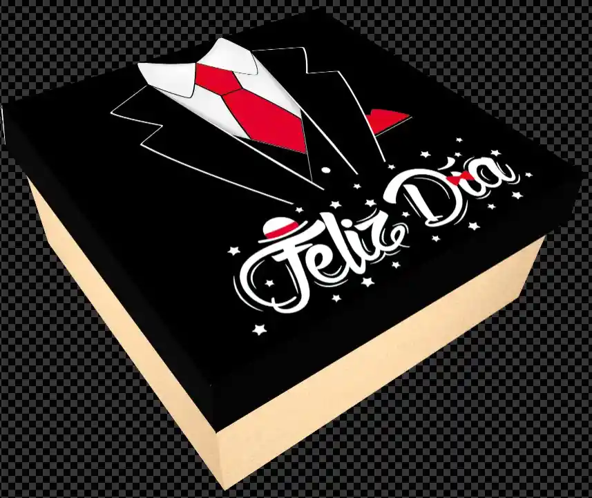 Caja 30 X 30 Feliz Dia Corbata X 1 Unidad
