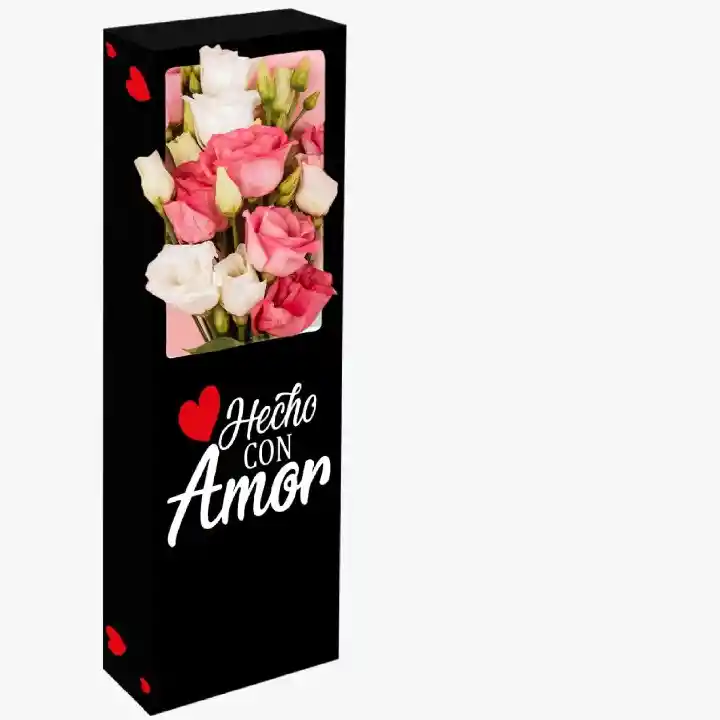 Caja Flores Premium Color Negra X 1 Unidad