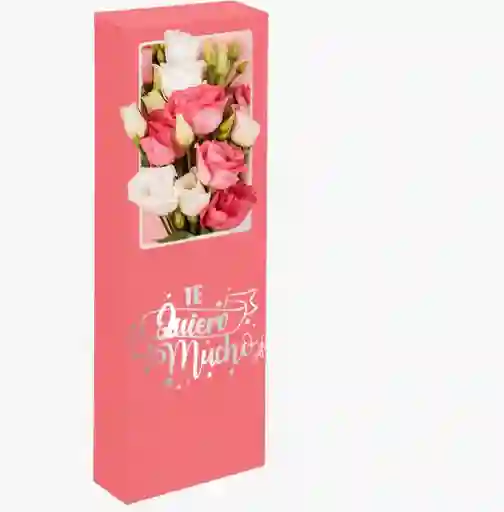 Caja Flores Premium Color Rosa X 1 Unidad